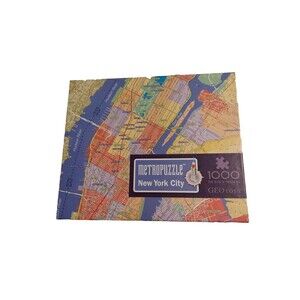 New York City Jigsaw Puzzle NYC Geotoys Metropuzzle 1000 Piece Big Apple Map